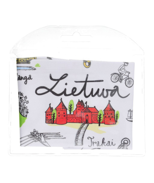 Akinių valymo šluostė Lietuvos miestų simboliai